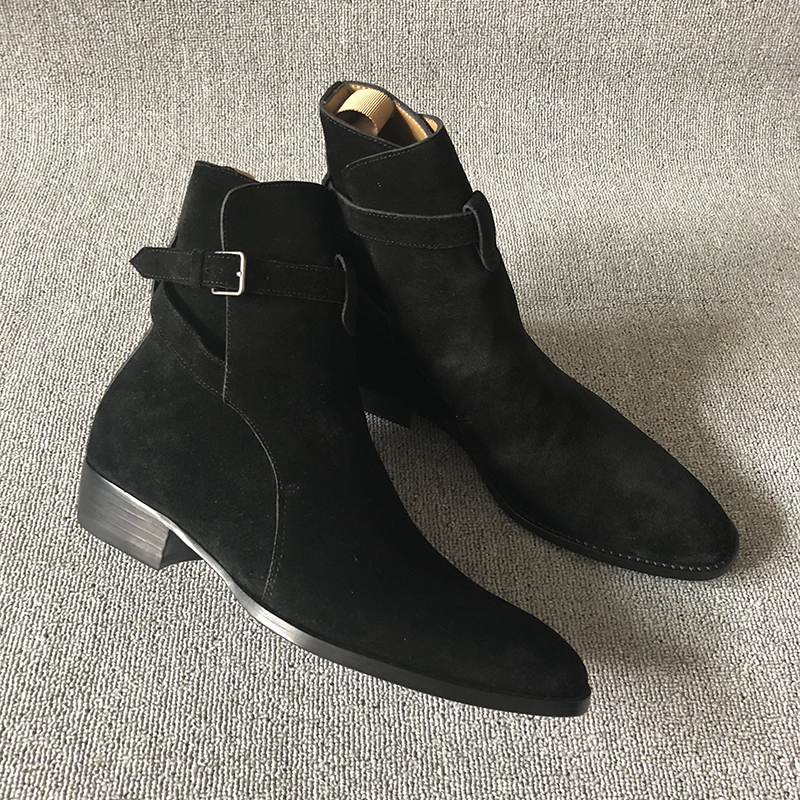 Black Brown Genuine Cow Suede  - Crossfit Male ulasan dan harga