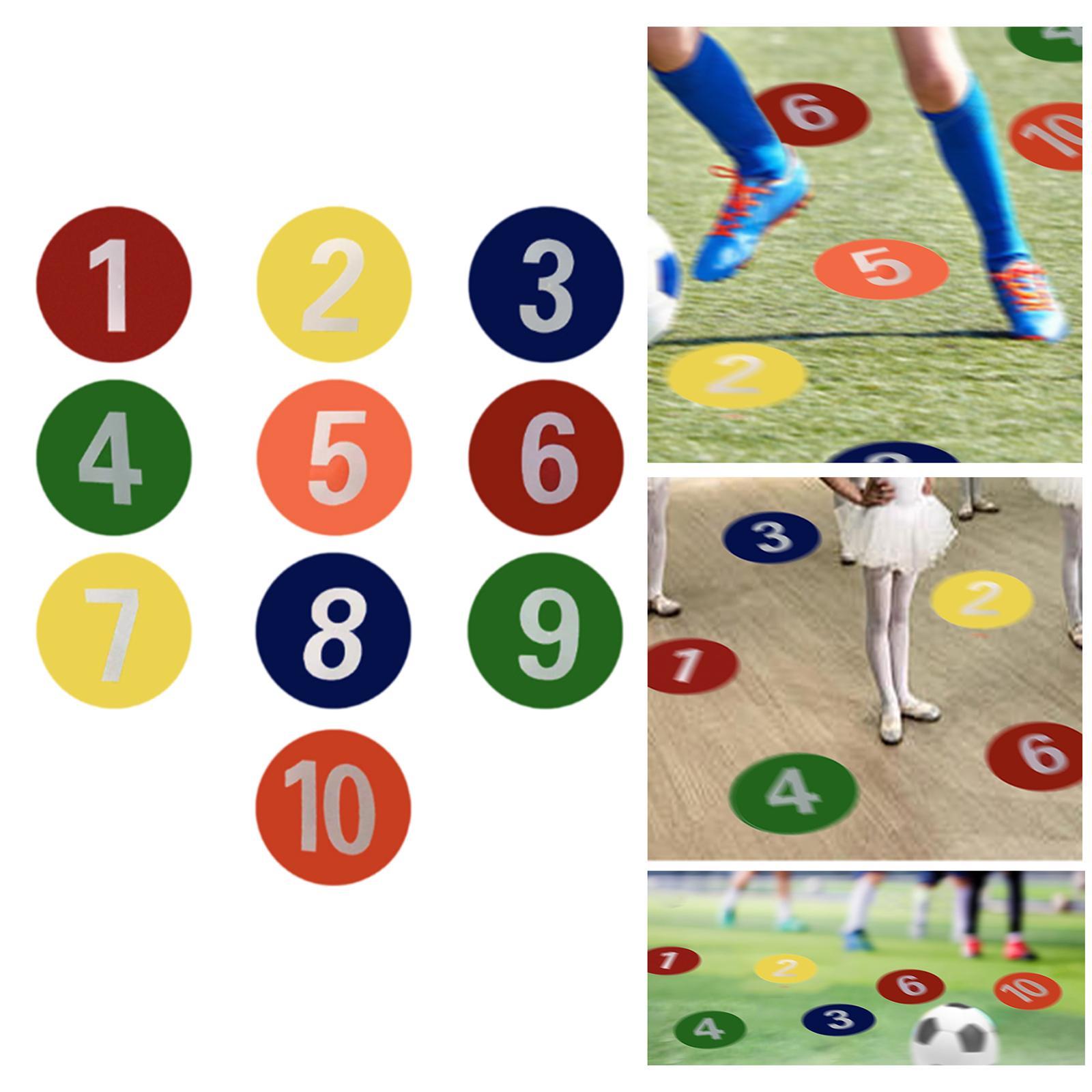 10x Numbered Floor Dots Marker - Speed Agility Dots ulasan dan harga