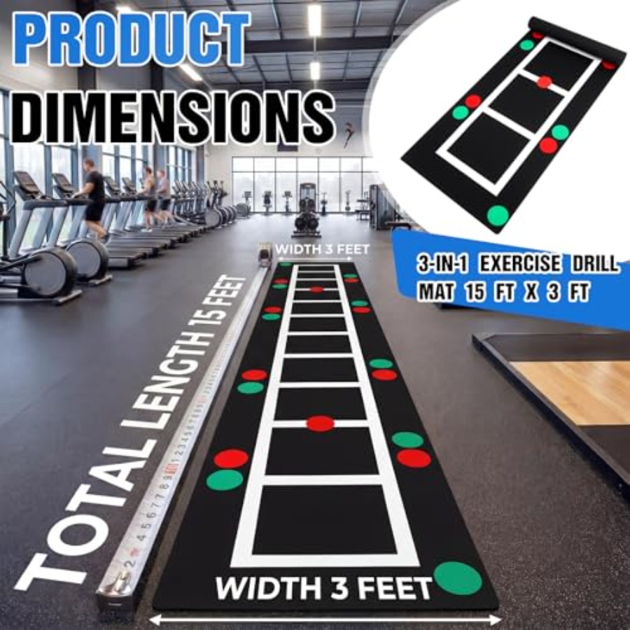 3-in-1 Agility Ladder Training - Speed Agility Dots ulasan dan harga