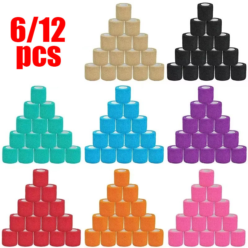 6/12pcs Colorful Sport Self Ad - Finger Tape Athletic ulasan dan harga
